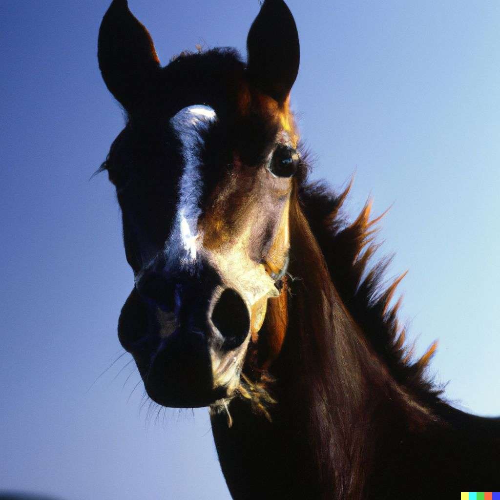 a horse, photograph, Kodachrome